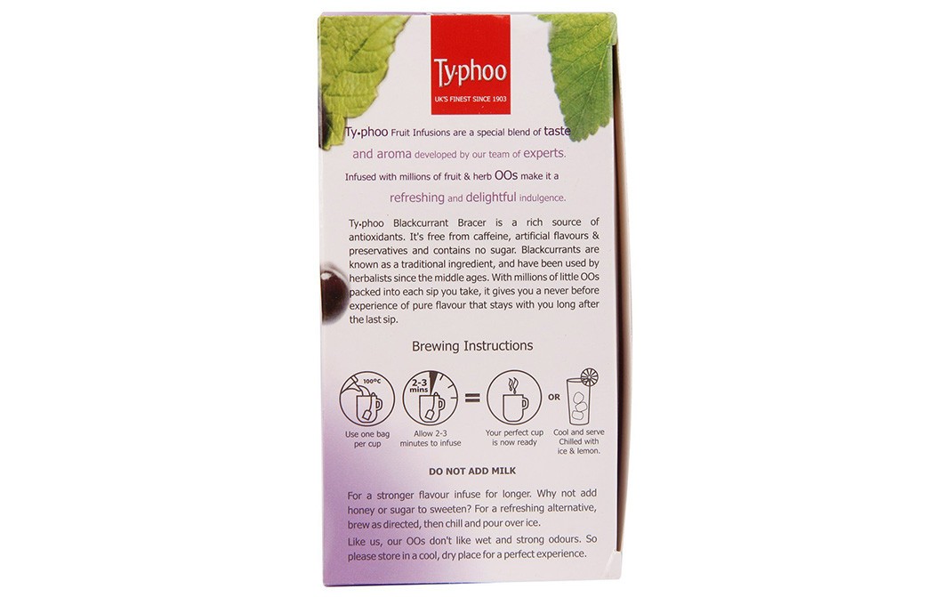 Typhoo Black Currant Bracker Fruit Infusion   Box  25 pcs